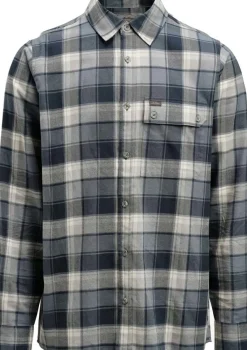 Lundhags Järpen Plaid Flannel Shirt Dark Sky Blue