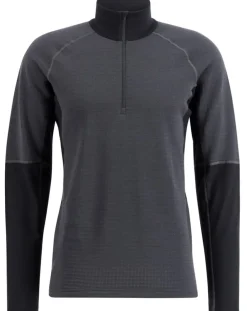 Lundhags Men's Prime Merino Half Zip Charcoal/Black