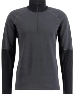 Lundhags Men's Prime Merino Half Zip Charcoal/Black