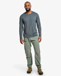 Lundhags Men's Tived Long Sleeve T-Shirt Dark Sky Blue