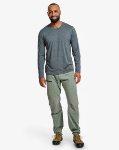 Lundhags Men's Tived Long Sleeve T-Shirt Dark Sky Blue