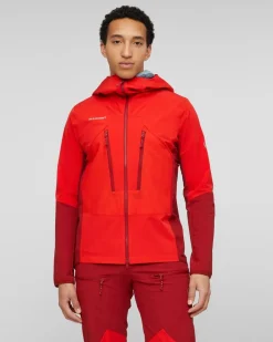 Mammut Aenergy Pro SO Hybrid Hooded Jacket Men Mammut Red-dark Mammut Red