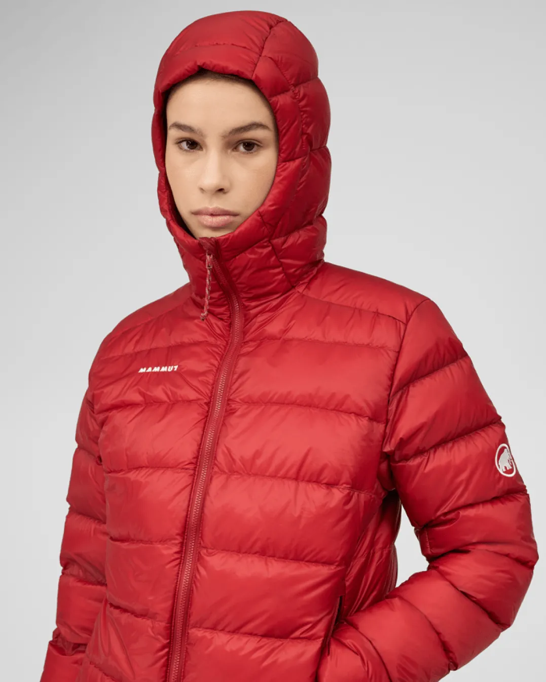Mammut Broad Peak Pro In Hooded Jacket Women Dark Mammut Red