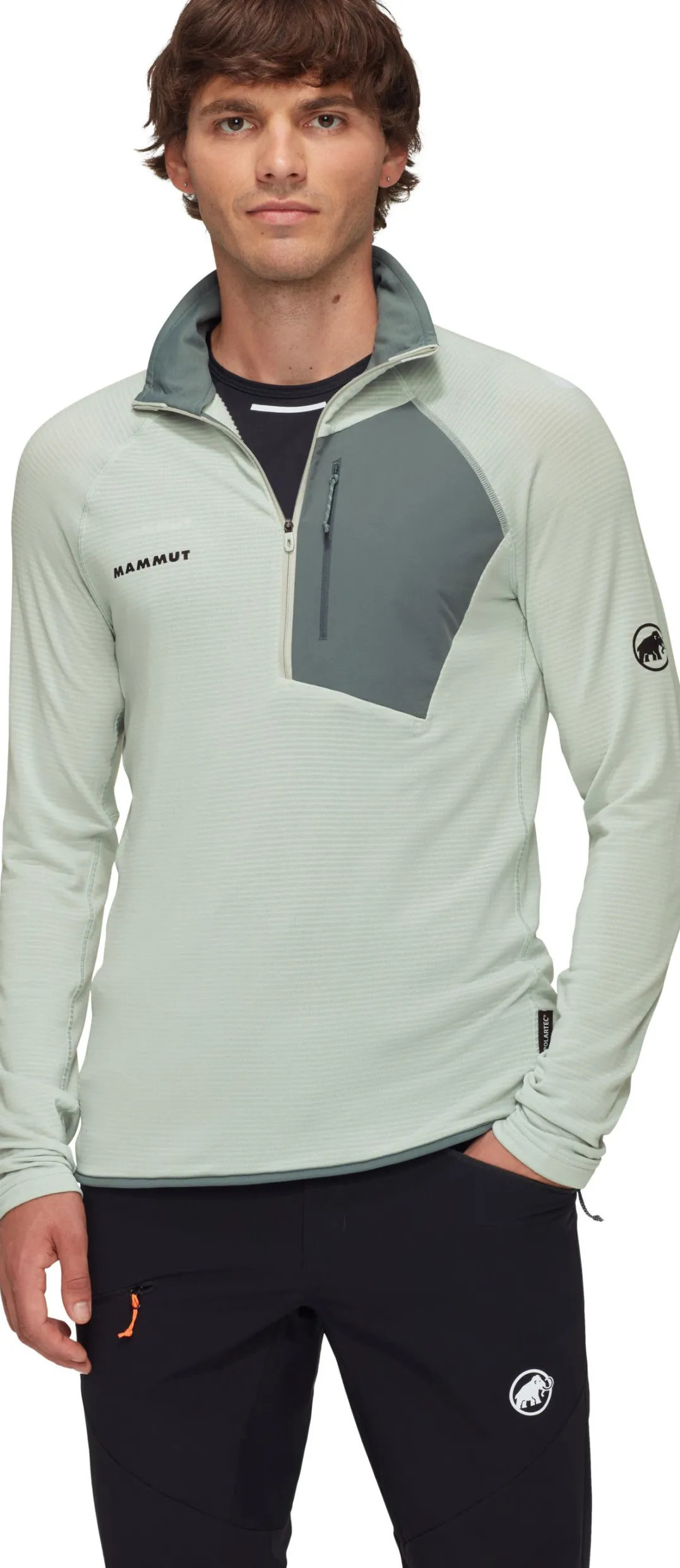 Mammut Men's Aenergy Light ML Half Zip Pull Silver Sage/Strata
