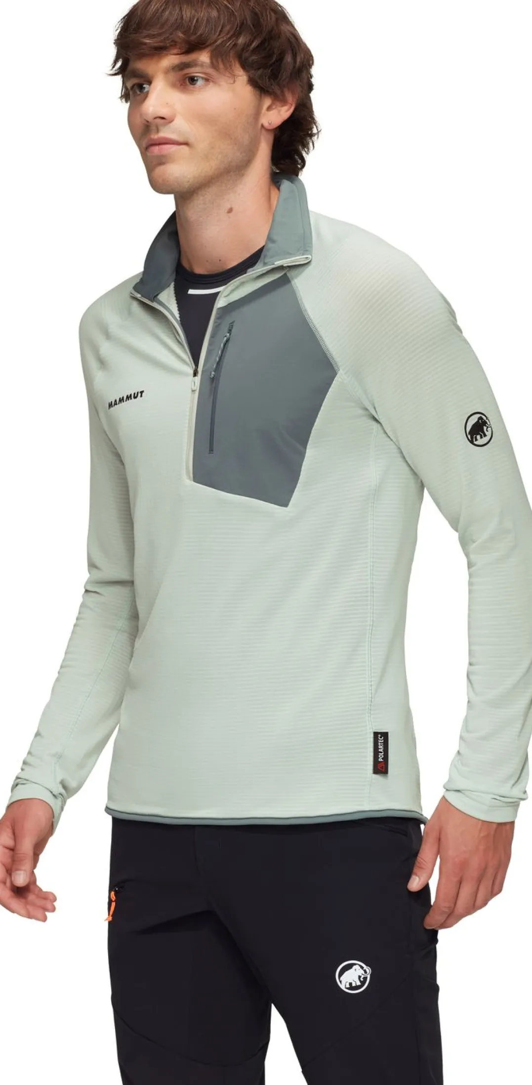 Mammut Men's Aenergy Light ML Half Zip Pull Silver Sage/Strata