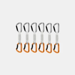 Mammut Sender Keylock 12 Cm 6-Pack Quickdraws Straight Gate/Bent Gate Key Lock
