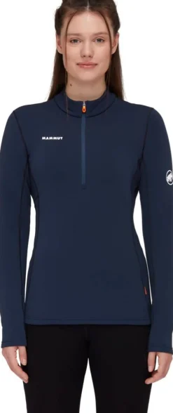 Mammut Women's Aenergy ML Half Zip Pull Marine/Black
