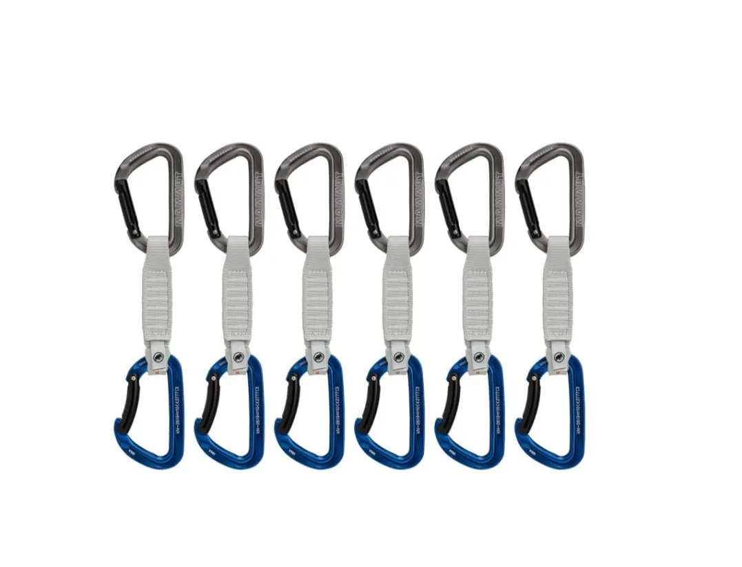 Mammut Workhorse Keylock 12 Cm 6-Pack Quickdraws Straight Gate/Bent Gate Key Lock