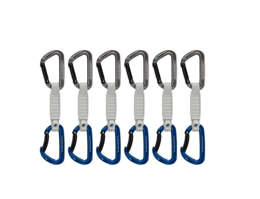Mammut Workhorse Keylock 12 Cm 6-Pack Quickdraws Straight Gate/Bent Gate Key Lock