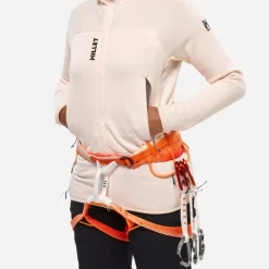 Millet Fleece Fusion Grid Hoodie W Women Vanilla Cream