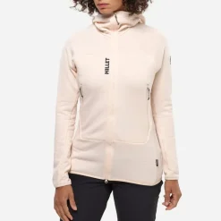 Millet Fleece Fusion Grid Hoodie W Women Vanilla Cream