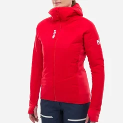 Millet M White Primaloft Hoodie W Red - Rouge