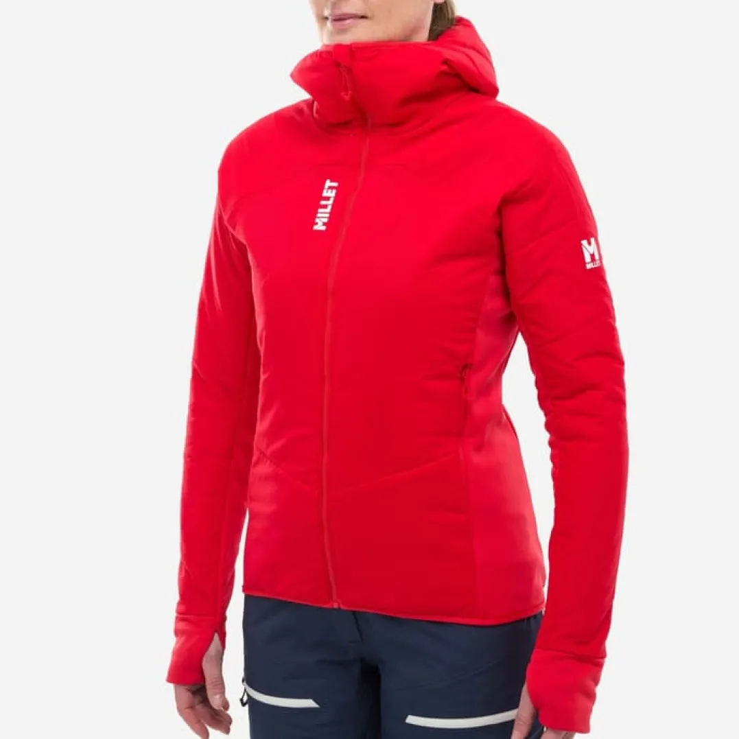 Millet M White Primaloft Hoodie W Red - Rouge