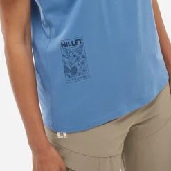 Millet Tee Shirt Chamonix Flower Ts Ss WCoronet Blue