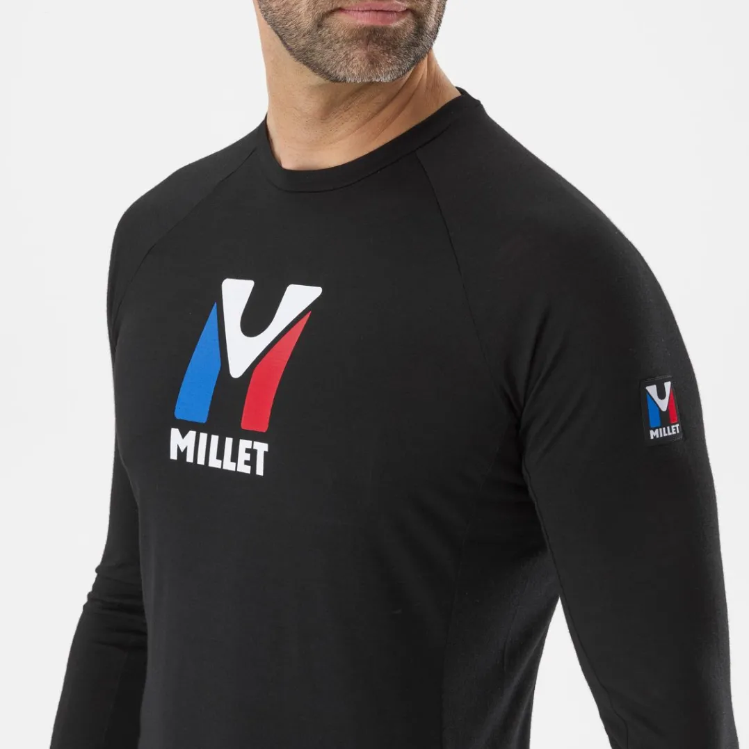 Millet Trilogy Wool Ts Ls M Black - Noir