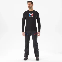 Millet Trilogy Wool Ts Ls M Black - Noir