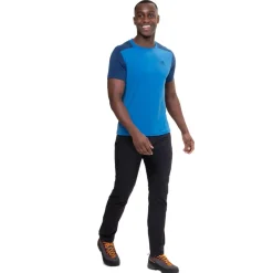 Mountain Equipment Headpoint Block Mens Tee Flint Grey/admiral