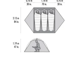 MSR Access 3 Tent Lt Grey
