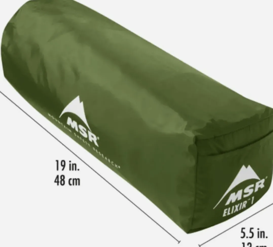 MSR Elixir 1 Tent Footprint Incl Green