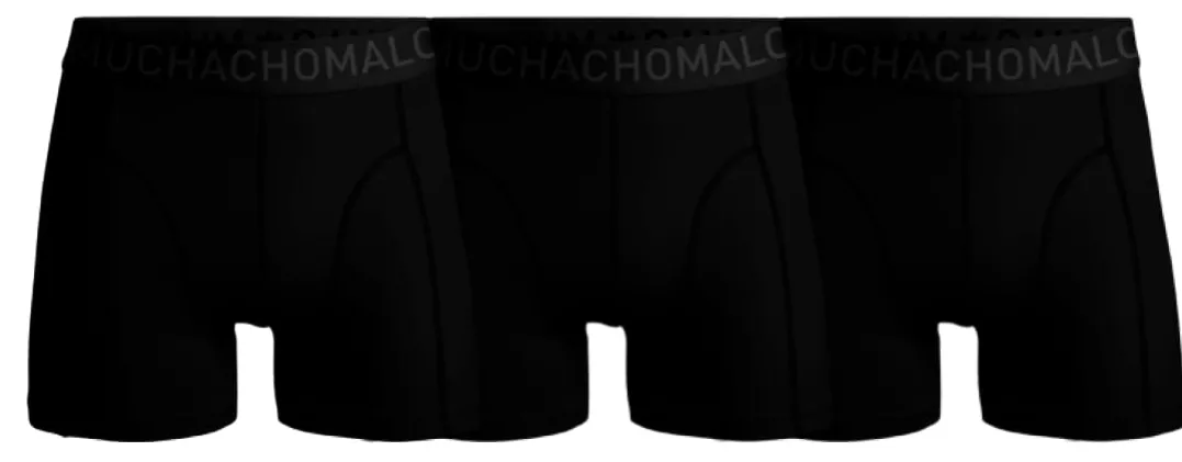Muchachomalo 1010 3pk Microfiber Boxer 65 Black/black/black