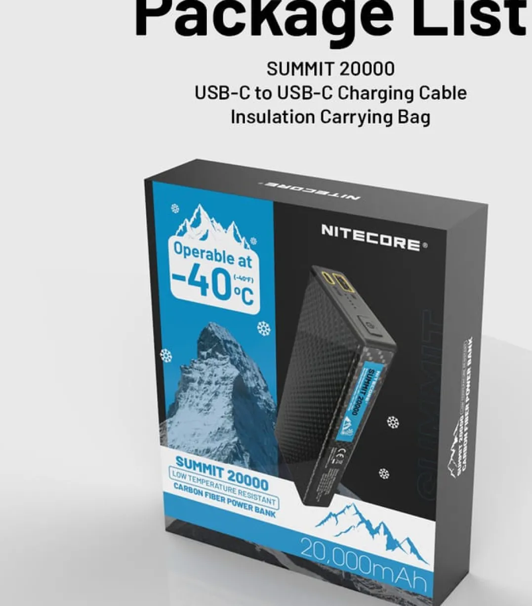 Nitecore Summit 20000 Powerbank Black
