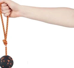 Non-stop Dogwear Dog Ball On Rope 70x70 Orange/black