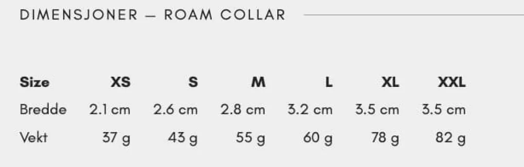 Non-stop Dogwear Roam Collar Black