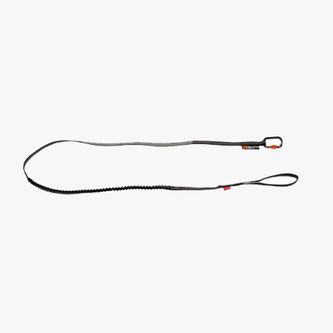 Non-stop Dogwear Touring Bungee Leash 2.8m/13mm, Screw-Lock Grey