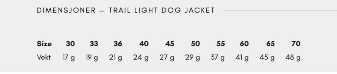 Non-stop Dogwear Trail Light Dog Jacket Grey