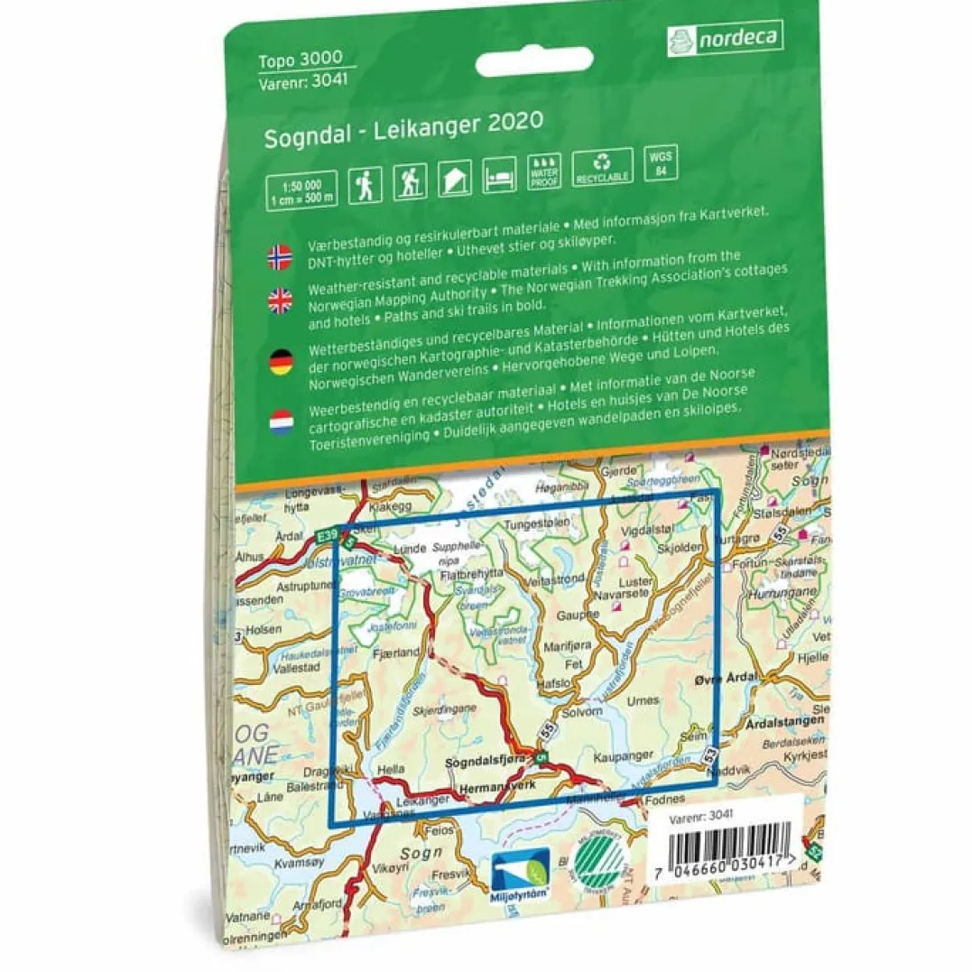 Nordeca Topo 3000 1:50 000 Sogndal - Leikanger