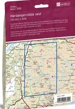 Nordeca Turkart Hardangervidda vest 1:50 000 Turkart