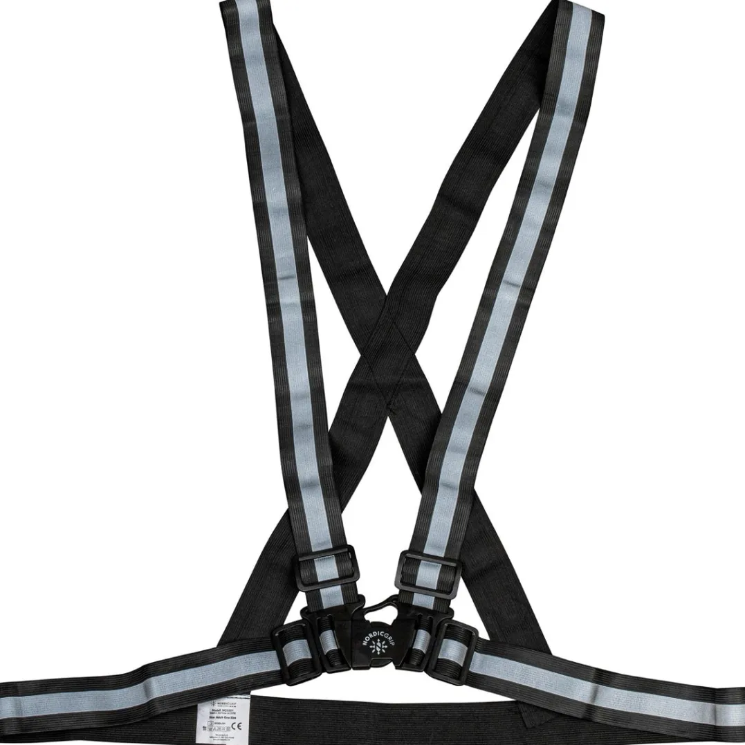 Nordic Grip Reflective Adult Cross Belt Black