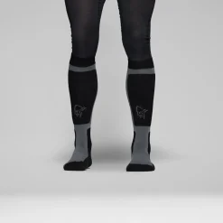 Norrøna Lofoten Mid Merinoull Long Socks Caviar Black/iron Gate