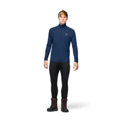 Norrøna Men's Femund PureUll Zip Neck Indigo Night