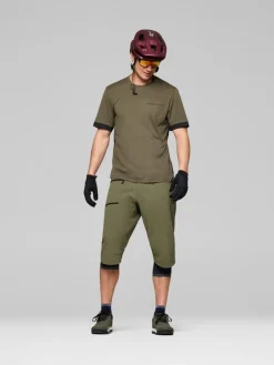 Norrøna Men's Fjørå Equaliser T-Shirt Olive Night/Caviar Black