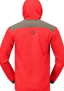 Norrøna Men's Trollveggen Warm3 Zip Hood Flame Scarlet