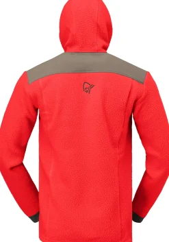 Norrøna Men's Trollveggen Warm3 Zip Hood Flame Scarlet