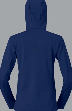 Norrøna Women's Falketind Warm Stretch Hood Indigo Night Blue