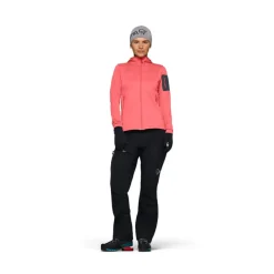 Norrøna Women's Falketind Warm Stretch Hood Calypso Coral/beluga