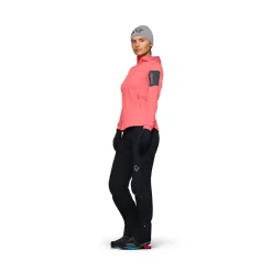 Norrøna Women's Falketind Warm Stretch Hood Calypso Coral/beluga