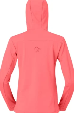 Norrøna Women's Falketind Warm Stretch Hood Calypso Coral/beluga