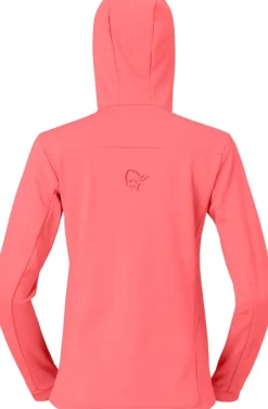Norrøna Women's Falketind Warm Stretch Hood Calypso Coral/beluga