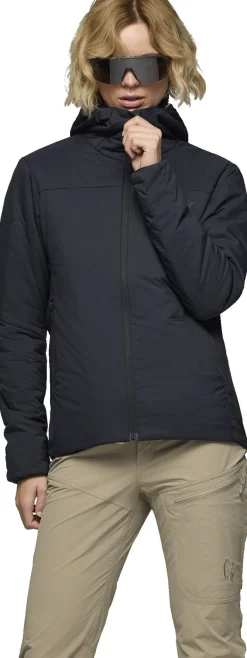 Norrøna Womens' Femund Thermo60 Zip Hood Caviar Black