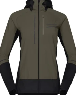 Norrøna Women's Senja Alpha90 Zip Hood Olive Night
