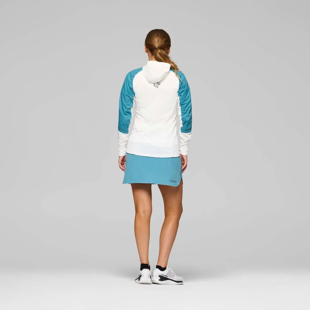 Norrøna Women's Senja Alpha90 Zip Hood Brittany Blue/snow White