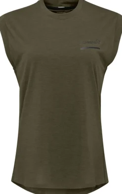 Norrøna Women's Senja Equaliser Sleeveless T-Shirt Olive Night