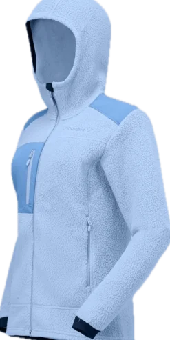 Norrøna Women's Trollveggen Warm3 Zip Hood Cashmere Blue/allure