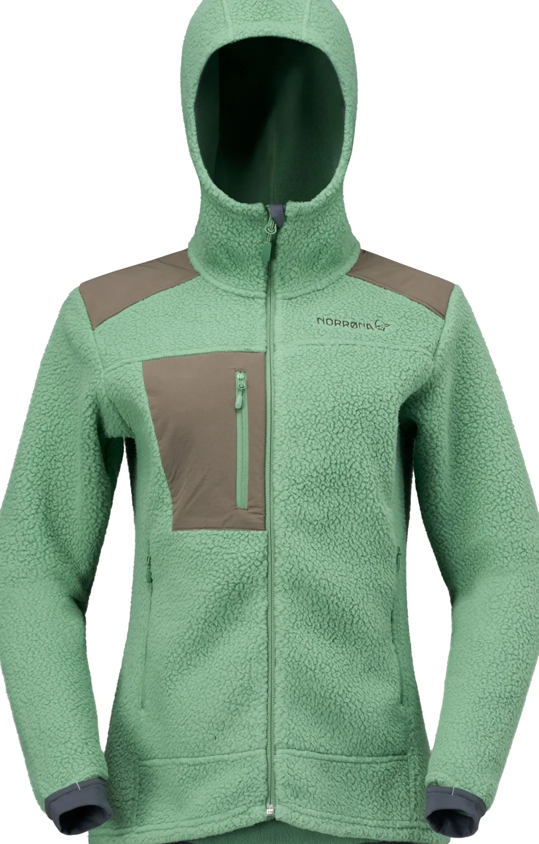 Norrøna Women's Trollveggen Warm3 Zip Hood Dark Ivy