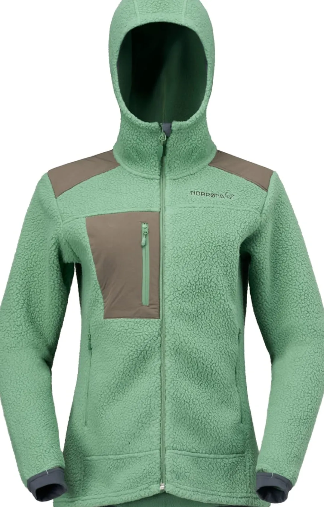 Norrøna Women's Trollveggen Warm3 Zip Hood Dark Ivy