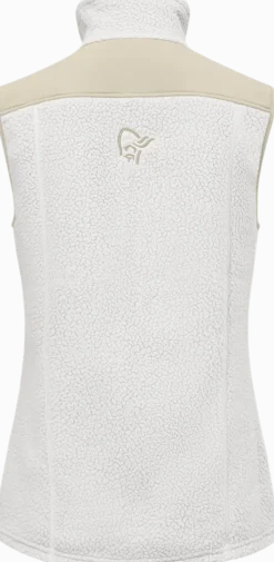Norrøna Women's Trollveggen Warm3 Vest Whisper White/oatmeal